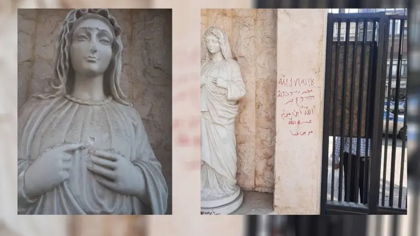 Li ser Dêreke Samê bi nivîsê gef li xirîstiyanan hate xwarin