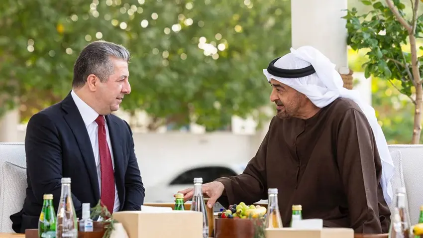 Mesrur Barzani ve BAE Devlet Baskani görüstü