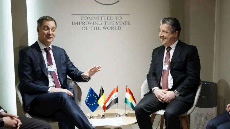 Mesrur Barzani Davos'ta Belçika Basbakani ile görüstü
