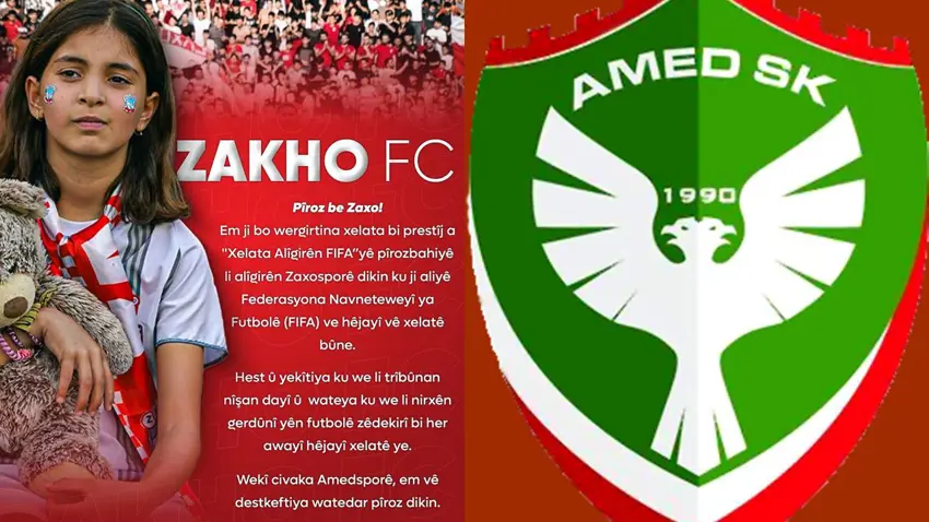 Amedsporê Tîma Zaxoyê ji bo wergirtina Xelata ‘FIFA Fan Award’ pîroz kir