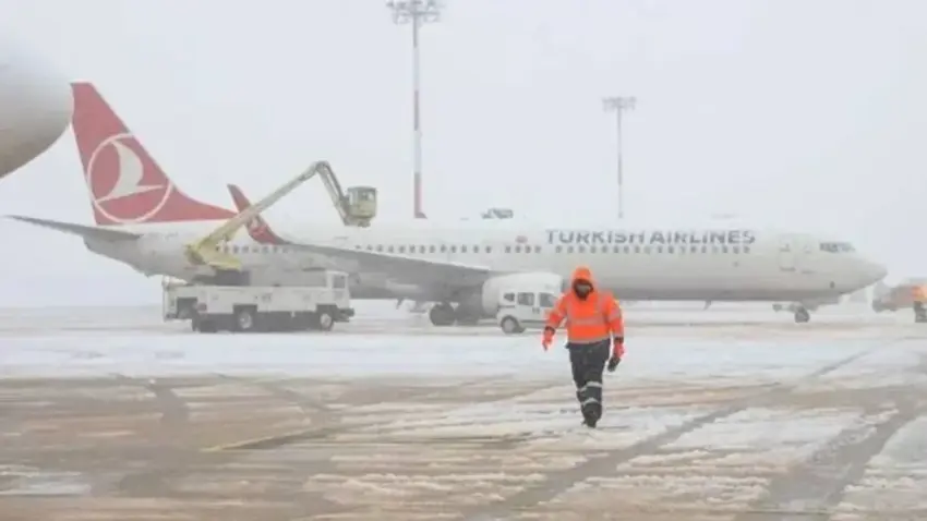 Ji ber kêş û hewayê gelek seferên balafirên THY betal bûn