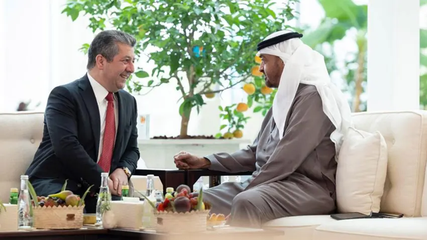 Mesrur Barzani ve BAE Devlet Baskani görüstü