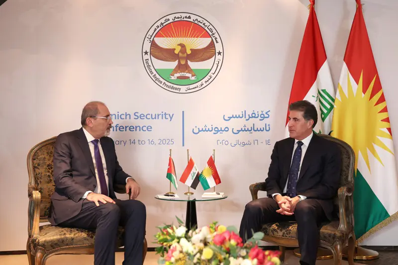 نێچیرڤان بارزانی لەگەڵ جێگری سەرۆکوەزیران و وەزیری دەرەوەی ئوردون کۆبووه‌وه‌