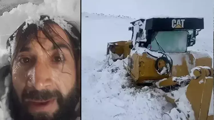 Li Beytusebabê ajotvanê loaderê dema rê ji berfê paqij dikir di bin asîta berfê de ma