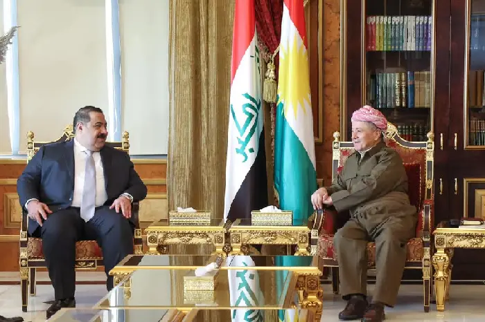 سەرۆك بارزانی پێشوازی لە سەرۆكی هاوپەیمانییەتی عەزم کرد