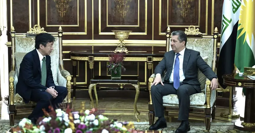 Mesrur Barzani, JICA'dan bir heyeti ile görüstü