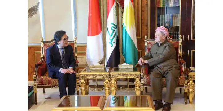 Serok Barzanî pêswaziya Balyozê nû yê Japonyayê kir