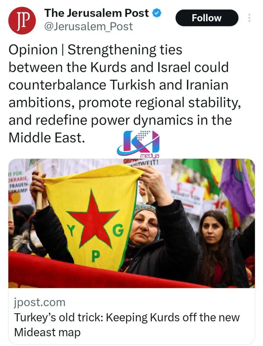 ڕاپۆرتی ڕۆژنامەی ئیسرائیلی Jerusalem post پەیامێکی گرینگ سەبارەت بە تورکیا ڕادەگەێنێت