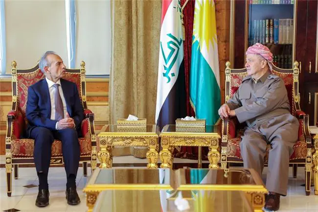 سەرۆك بارزانی پێشوازی لە سەرۆكی بەرەی توركمانی عێراق کرد