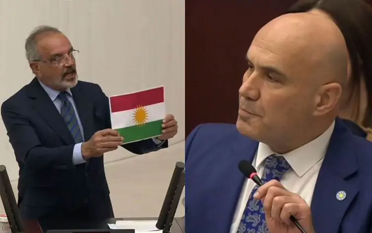 TBMM'de ‘Kürdistan bayragi’ tartismasi: Kürtlerin bayragina paçavra diyorsun ya, kimsin sen!