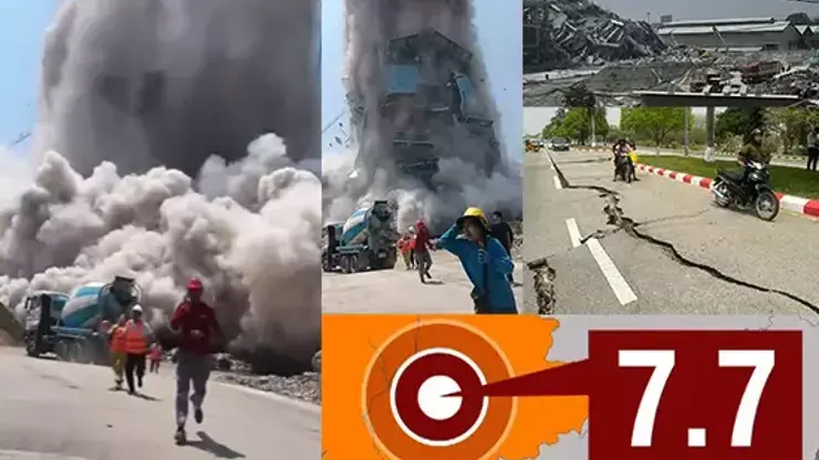 Myanmar’da 7.7 büyüklügünde deprem! 6 ülkede hissedildi!