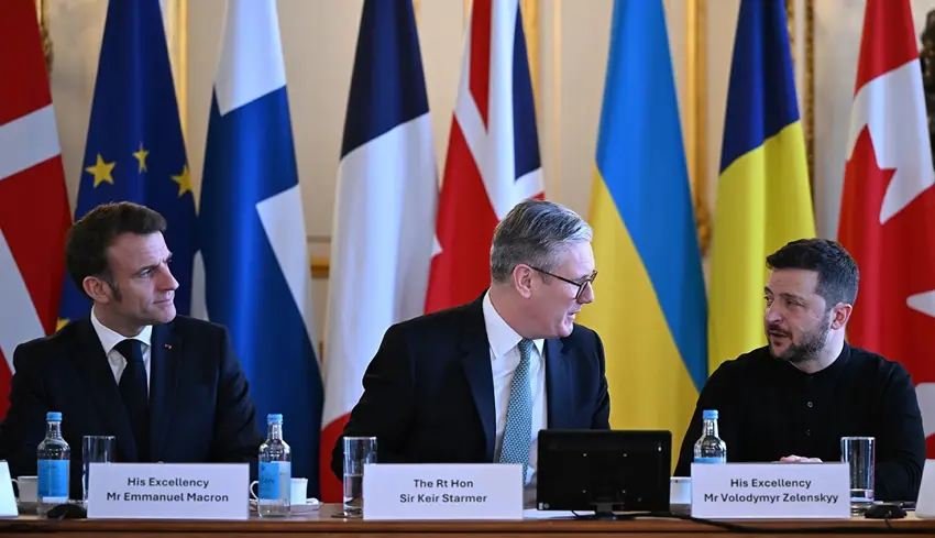 بەریتانیا و فەڕەنسا و ئۆکراین ڕێک دەکەون لەسەر کارکردن لەسەر پلانی ئاگربەست و پێشکەشکردنی بە ئەمریکا