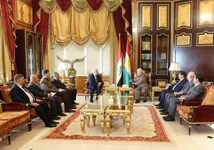 سەرۆک بارزانی پێشوازی لە شاندێکی باڵای حزبی ئیسلامی عێراقی کرد