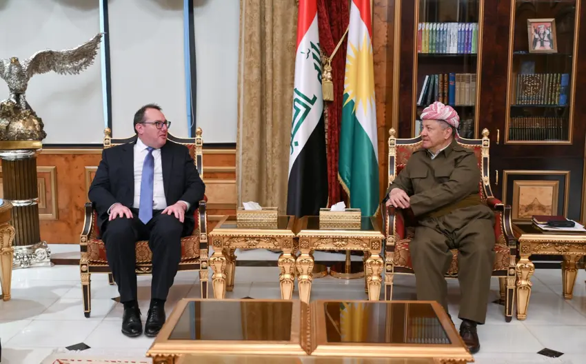 Serok Barzanî pêşwazî li şandeke Balyozxaneya Amerîkayê kir