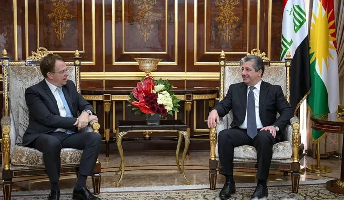 سەرۆکی حکوومەتی هەرێمی کوردستان، پێشوازی لە باڵیۆزی فەڕەنسا لە عێراق كرد