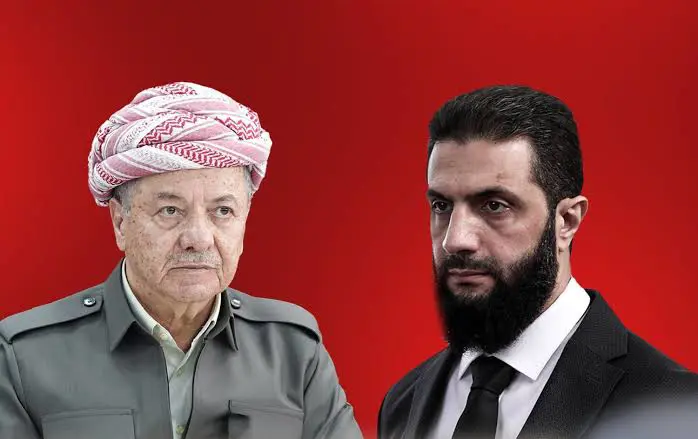 Ahmed Şara'dan Mesud Barzani'ye: "Kürtlerin tüm hakları korunacak"