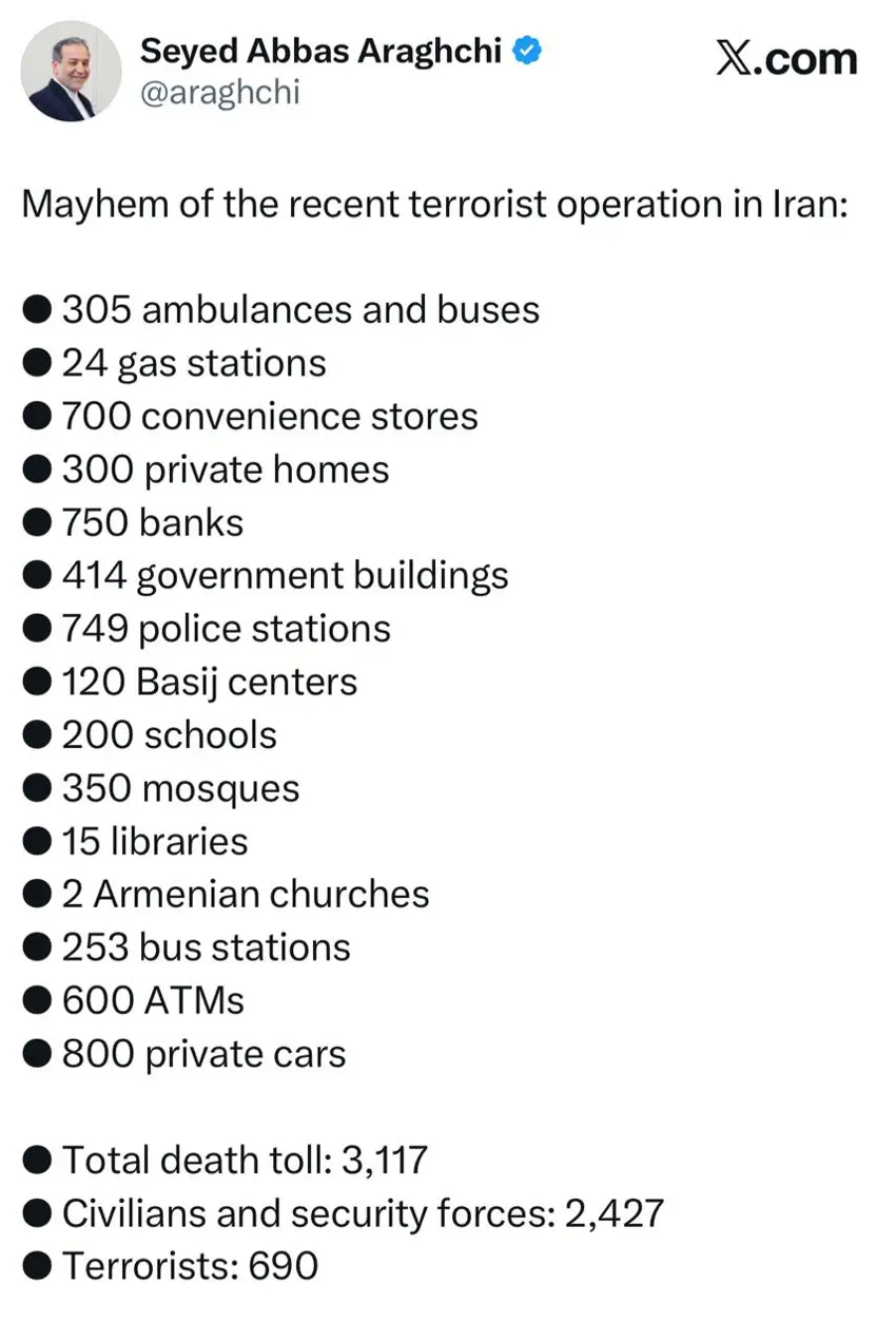 وەزیری دەرەوەی ئێران ووڵامی تویتەکەی جەی دی ڤەنس جێگری سەرۆکی ئەمریکا دەداتەوە