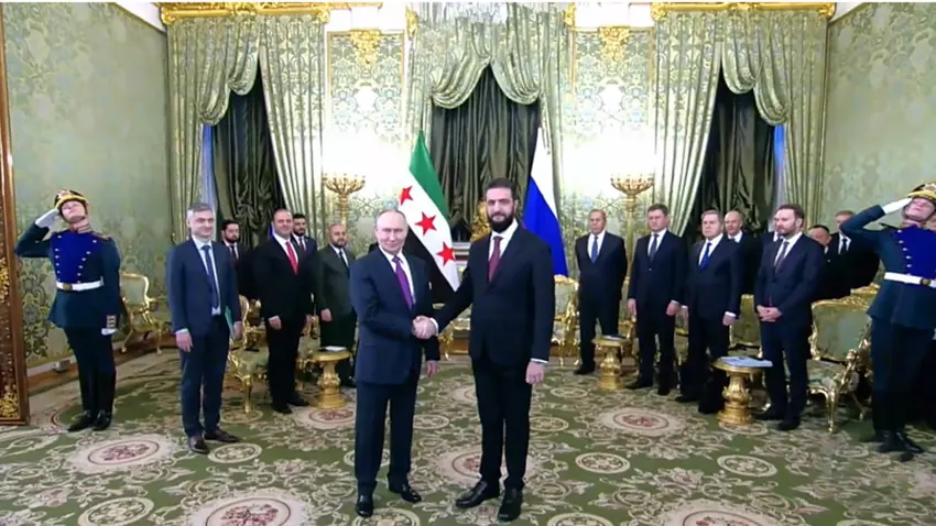 Ahmed Şaraa ile Vladimir Putin görüştü