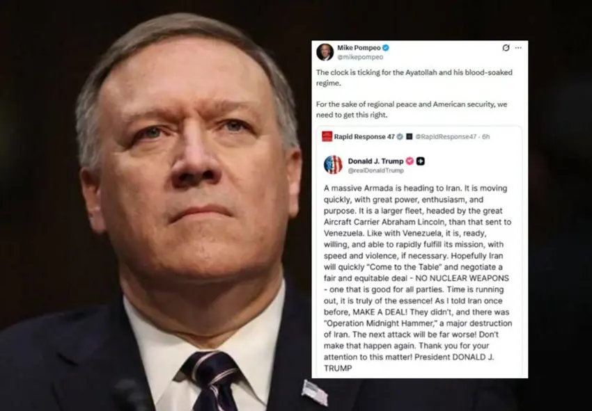 پۆمپێئۆ : "کات بۆ ئایەتۆڵڵا و ڕژێمە خوێن ئاوییەکەی بەرەو كۆتایی دەچێت".