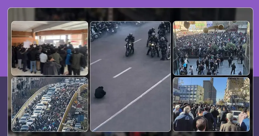 لیستی ئەو شارانەی لە باکوورەوە بۆ باشووری ئێران و بە تایبەت لە ڕۆژهەڵاتی کوردستان مانیان گرتووە