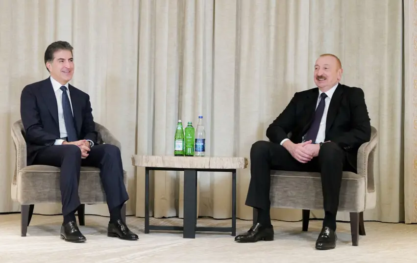 Münih | Neçirvan Barzani ve İlham Aliyev bir araya geldi