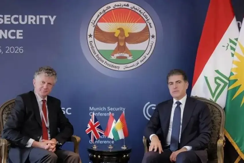Nêçîrvan Barzanî û Şêwirmendê Ewlehiya Neteweyî yê Brîtanyayê li Munîxê civiyan