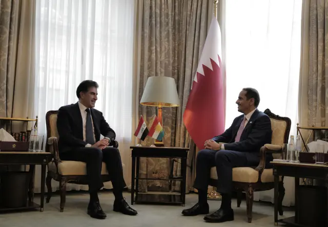 نێچیرڤان بارزانی و سەرۆکوەزیرانی قەتەر جەخت لە پاراستنی سەقامگیری ناوچەکە دەکەنەوە