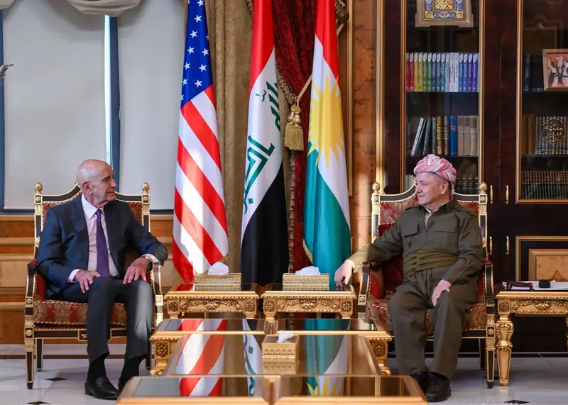 سەرۆک بارزانی پێشوازی لە نوێنەری سەرۆک ترامپ بۆ کاروباری سووریا و باڵیۆزی ئەمریکا لە تورکیا کرد