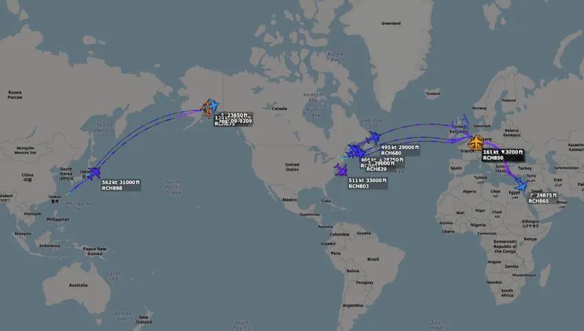 دوایین دۆخی جمووجووڵە سەربازییەکانی ئەمریکا لە ناوچەکە لە ٢ی شوباتی ٢٠٢٦، بە پشت بەستن بە داتای گشتی