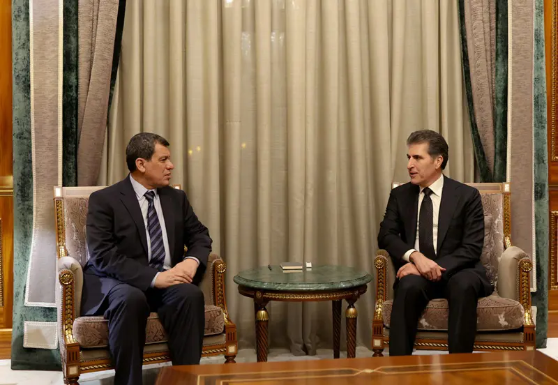 سەرۆکی ھەرێمی کوردستان و ژێنێڕاڵ مەزڵووم عەبدی پێشهاتەکانی سووریا تاوتوێ دەکەن