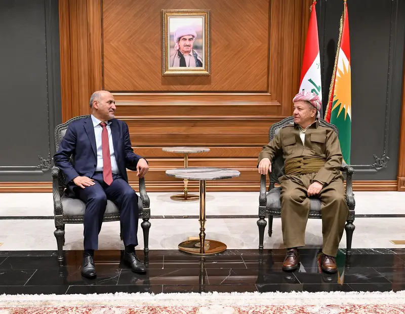 سەرۆک بارزانی پێشوازی لە سەرۆکی (تەیاری غەد)ی سووریا کرد