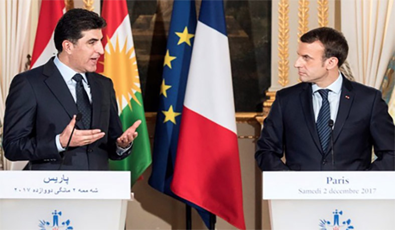 Serok wezîrê Fransa Macron seredana Kurdistanê dike