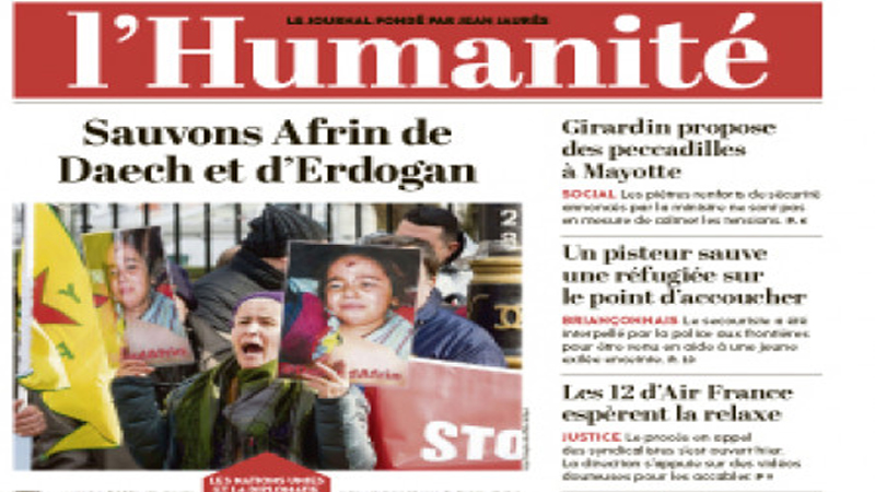 l'Humanité: Bu planli bir katliam, Kürtlere karsi büyük bir savas yürütülüyor!