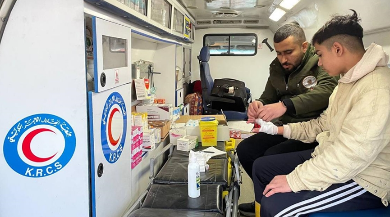 Tîma pizîskî ya Weqifa Alîkariya Barzanî, gihîst Rojava