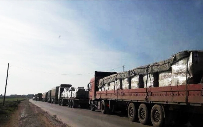 Amerîkayê 150 TIR alîkarîyên leskerî ji HSDê re sand