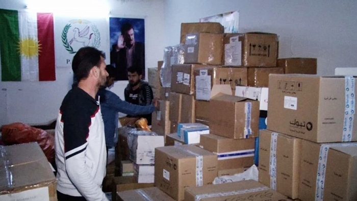 Ji Basûr 5 ton derman ji bo Rojava hat sandin