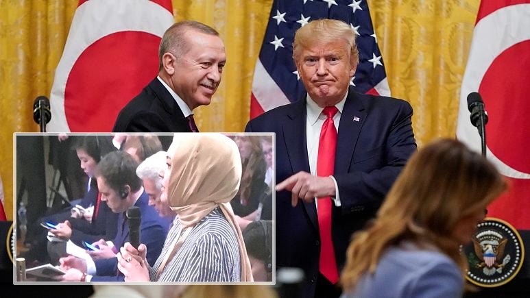 Trump, henekê xwe bi rojnamevana tirk kir û got...