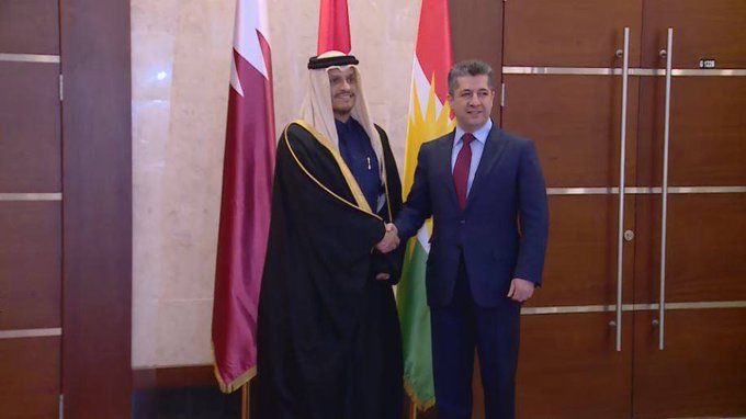 Mesrûr Barzanî pêswazî li Wezîrê Qeterê El Sanî kir