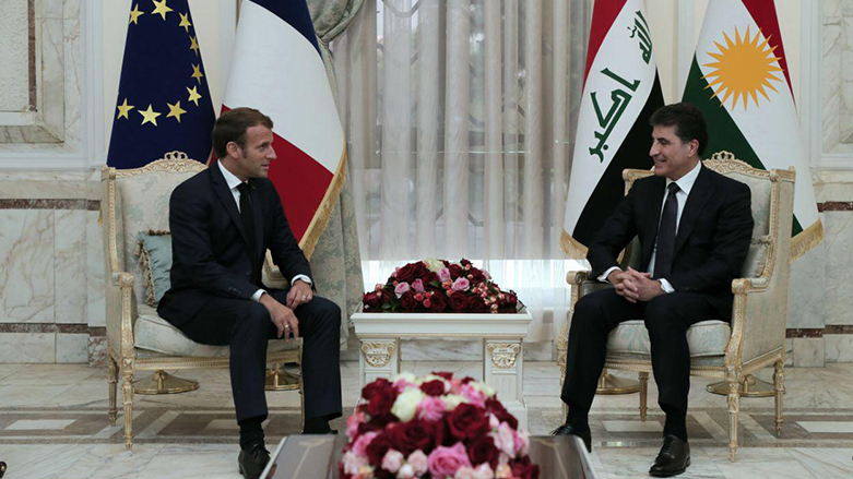 Macron û serokê Herêma Kurdistanê Nêçîrvan Barzanî civiyan