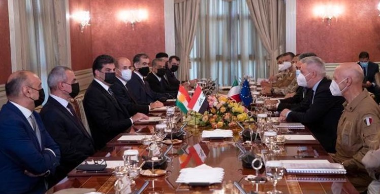 Neçîrvan Barzanî bi wezîrê bergiriyê yê Îtalyayê Lorenzo Guerini re civiya