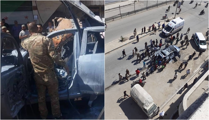 Li Efrînê teqîn: 2 çekdarên El Hemzat hatin kustin