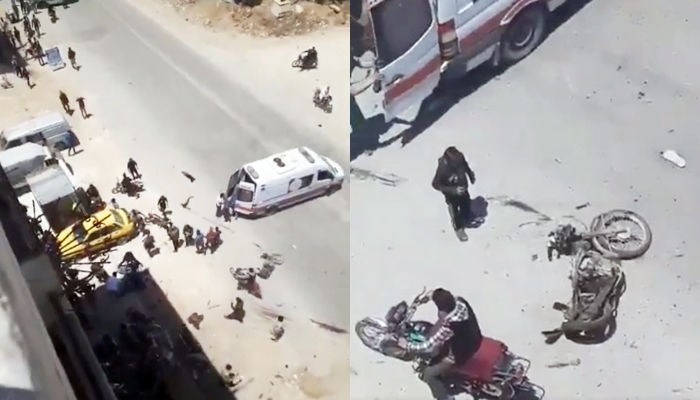 Li Efrînê motorsiklêtek hat teqandin: 2 kustî…