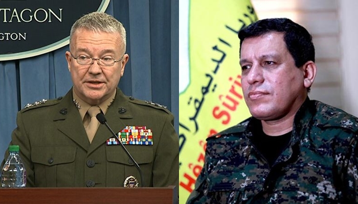 Fermandarê CENTCOMê serdana Rojava kir, ji Mezlûm Ebdî daxuyaniya hevdîtinê