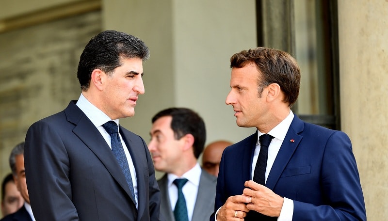 Nêçîrvan Barzanî bo civîna li gel Macron gihîst Bexdayê