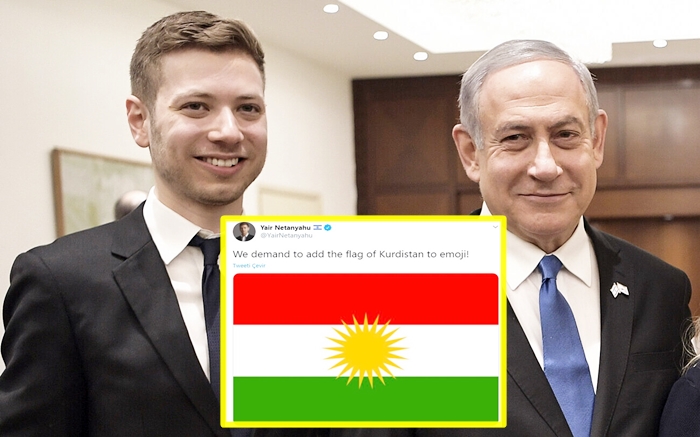 Kurê Netanyahu daxwaza zêdekirina emojiya 'Ala Kurdistanê' kir