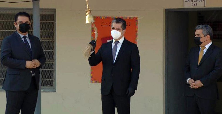 Mesrûr Barzanî zengilê destpêkirina sala nû ya xwendinê lê da