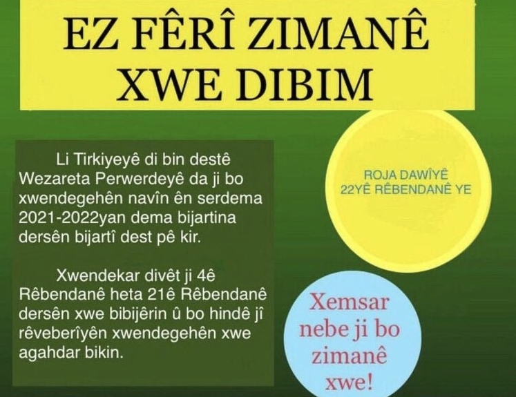 Kampanya û bangewaziya hilbijartina dersên Kurdî li dibistanên Bakur û Tirkiyê