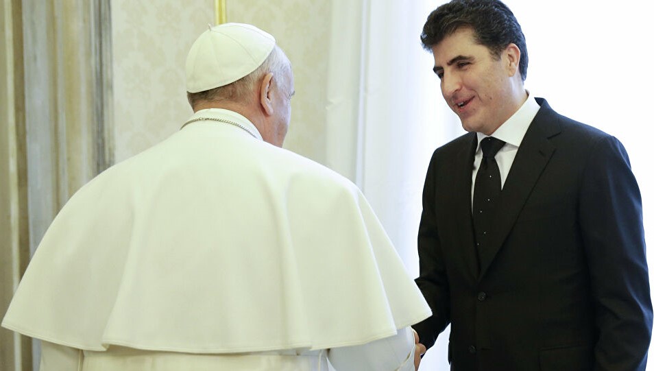Nêçîrvan Barzanî bo serdana Papa Francis peyamek belav kir