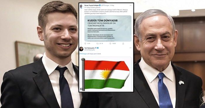 Kurê Netanyahû bi 'Ala Kurdistanê' bersiva Erdogan da!