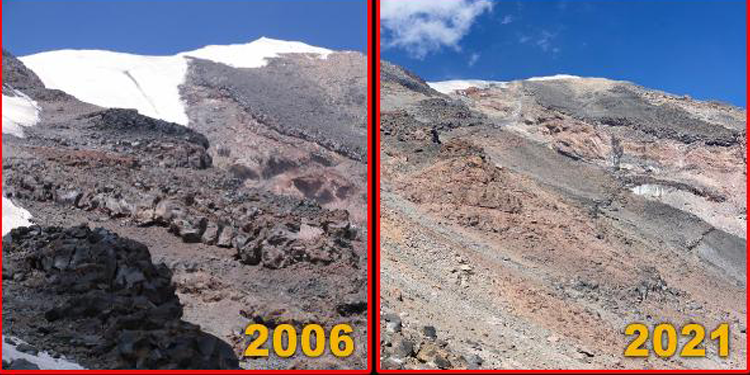 Berfa serê Çiyayê Agiriyê dihele